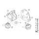 Genuine BMW Engine supporting bracket, left (22113451673)