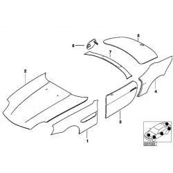 Genuine BMW Side panel, front right (41357011670)