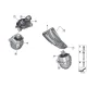 Genuine BMW Engine supporting bracket, left (22116866153)