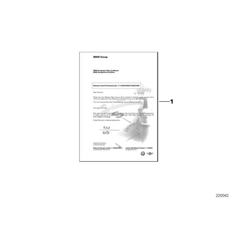 Genuine BMW En. code Champ 2 map Oceania Move upd. (65902409876)