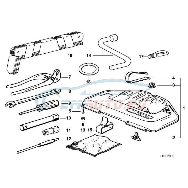 Original BMW Warndreieck ohne Behälter (71606770096)