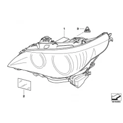 Genuine BMW Bi-xenon headlight, right (63127165568)