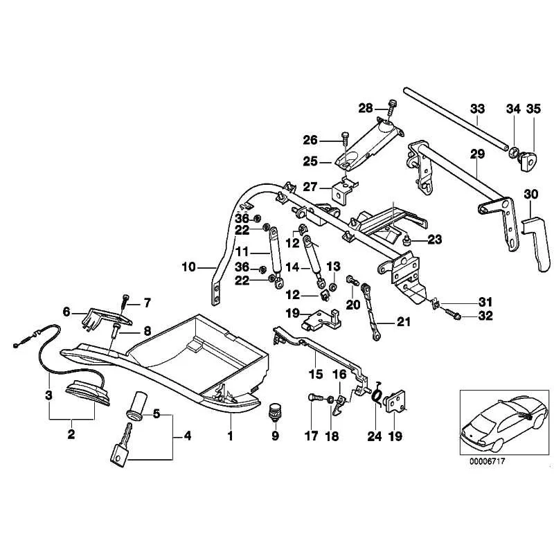 Genuine BMW Lock panel (51168172268)