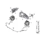 Genuine BMW Engine supporting bracket, left (22116876205)