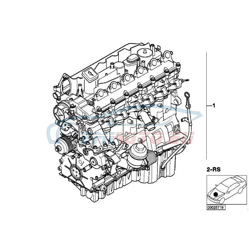 Genuine BMW Exchange short engine (11000413755)