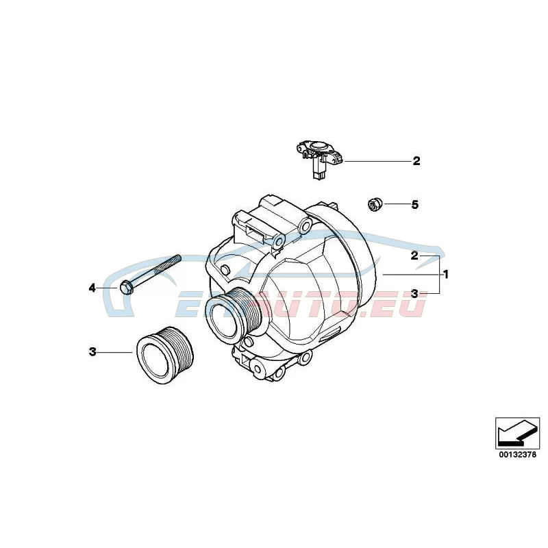 Genuine BMW Hex bolt with internal thread (12317798455)