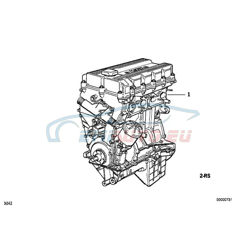 Genuine BMW Exchange short engine (11009066490)