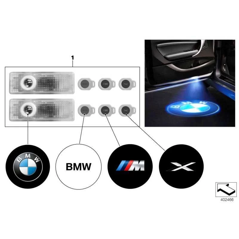 Original BMW LED Türprojektoren (63312289654) -- Weltweite Lieferung
