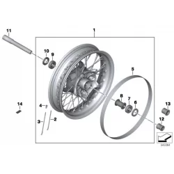 Genuine BMW Spoked wheel, silver, front (77218521212)