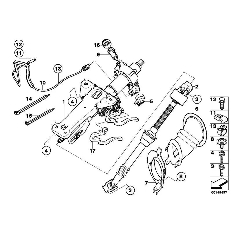 Original BMW Lenksäulenverstellung mechanisch (32306770700)