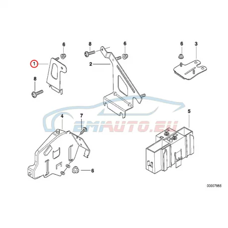 Original BMW Halter Anhängermodul (61358375265)