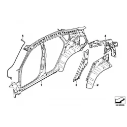 Genuine BMW Left interior side frame (41217207167)