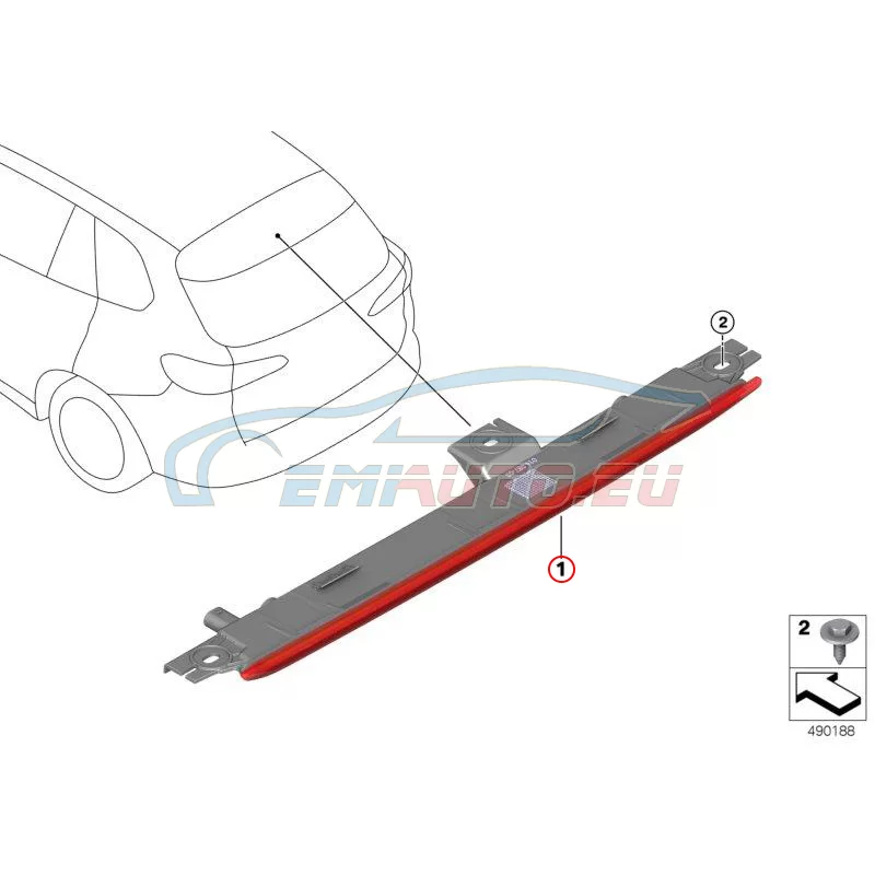 Genuine BMW Third stoplamp (63257491365)