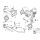 Genuine BMW Engine mount, left (22116752741)
