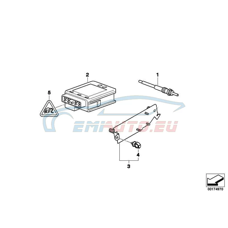 Genuine BMW Preheating control unit (12217800156)