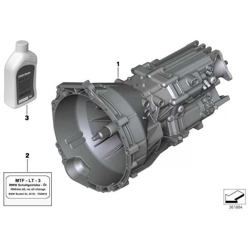 Genuine BMW Exchange 6 speed gearbox (23008610986) -- Worldwide delivery