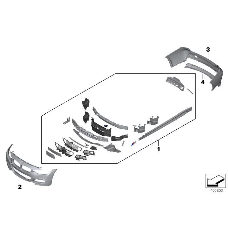 Genuine BMW Panel, bumper, primed, front (51118067949)