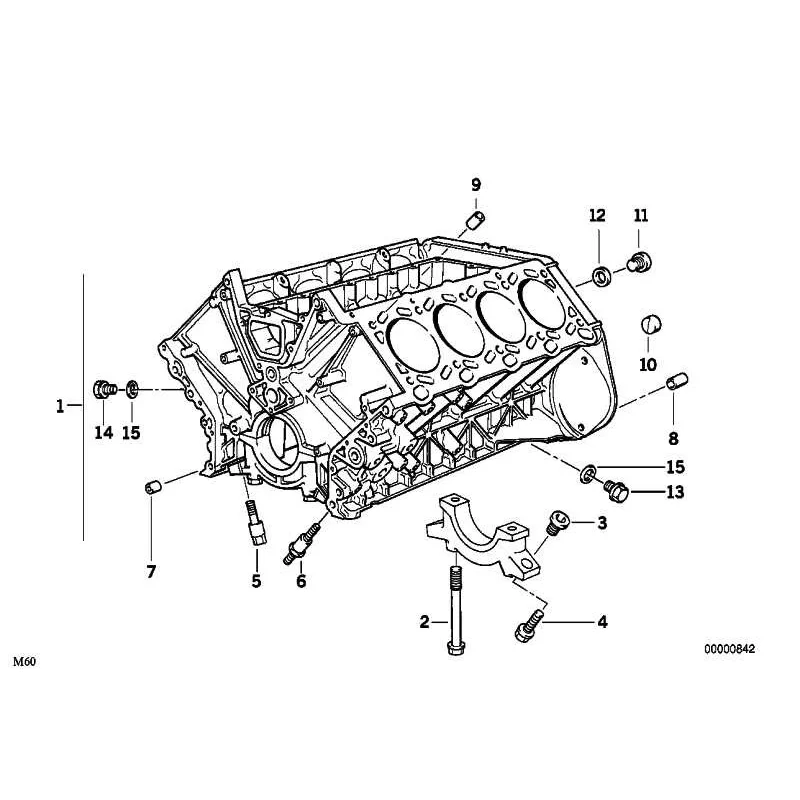 Genuine BMW Screw plug (11111702252)
