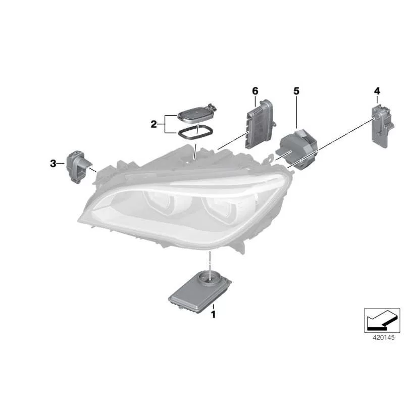 Genuine BMW Driver module, headlights (63117427594)