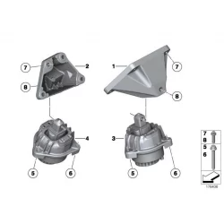 Genuine BMW Engine mount, left (22116780263)