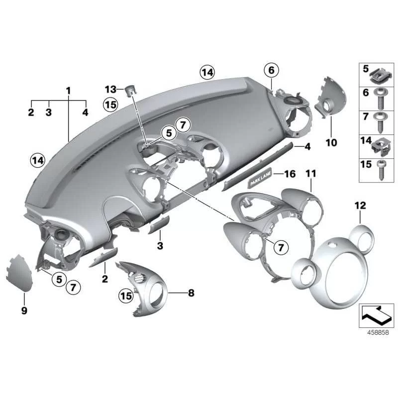 Genuine Mini Trim ring (51459807426)