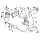 Genuine BMW Engine supporting bracket, left (22116761149)