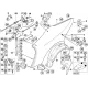 Genuine BMW Bracket, rear window frame, left (41357011635)