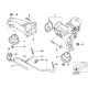 Genuine BMW Engine mount, right (22116752742)