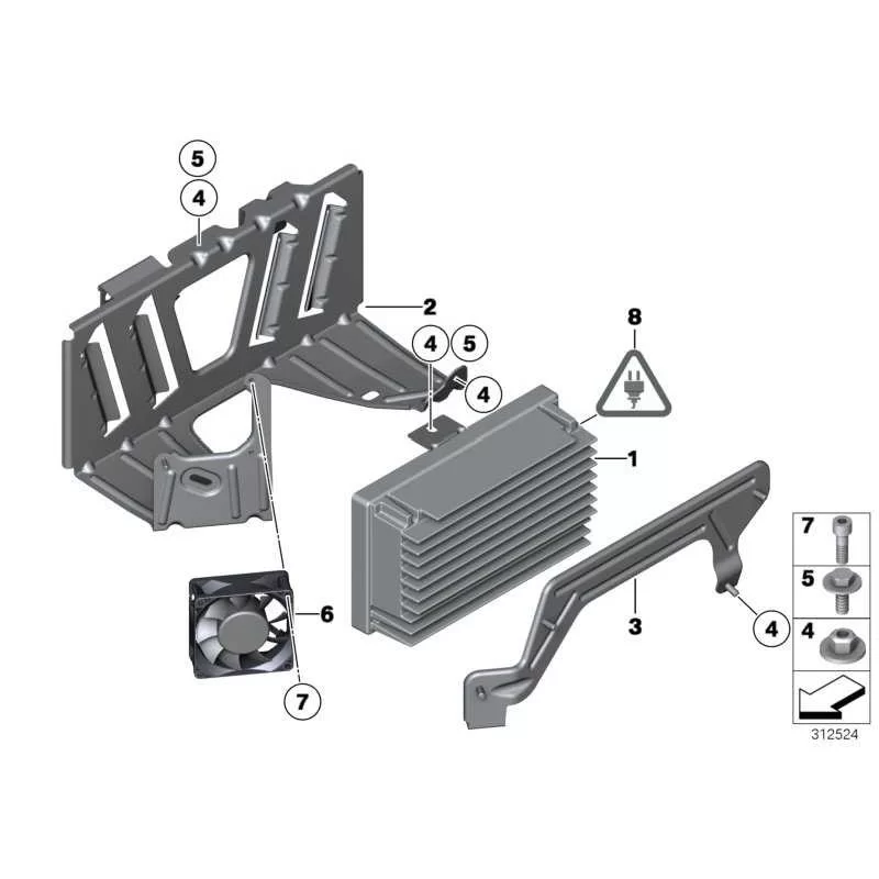 Genuine BMW Amplifier, Individual audio system (65126801340)