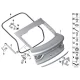Genuine BMW Left trunk lid hinge (41007387531)