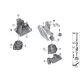 Genuine BMW Complete right engine support (22116784736)