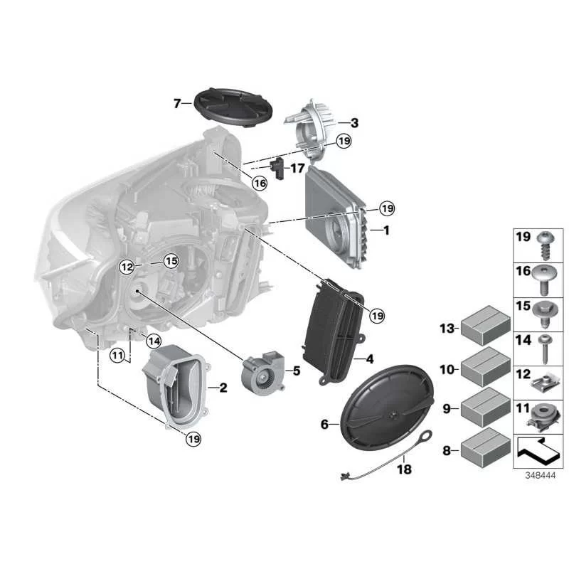 Genuine BMW Headlight driver module LED (63117427613)