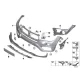 Genuine BMW Insert, bumper front left (51117319801)