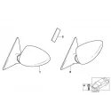 Genuine BMW RIGHT PRIMED EL.EXTER.HEATABLE MIRROR (51167893570)
