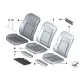 Genuine BMW Cover, basic backrest leather (52107230652)