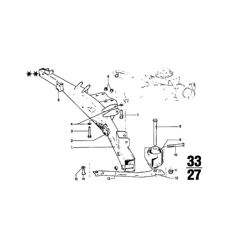 Original BMW Gummilager rechts (33331113343)
