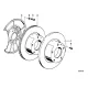Genuine BMW Brake disc, ventilated (34116855152)