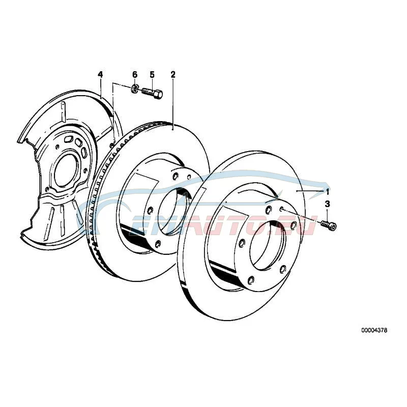 Genuine BMW Brake disc, ventilated (34116855152)