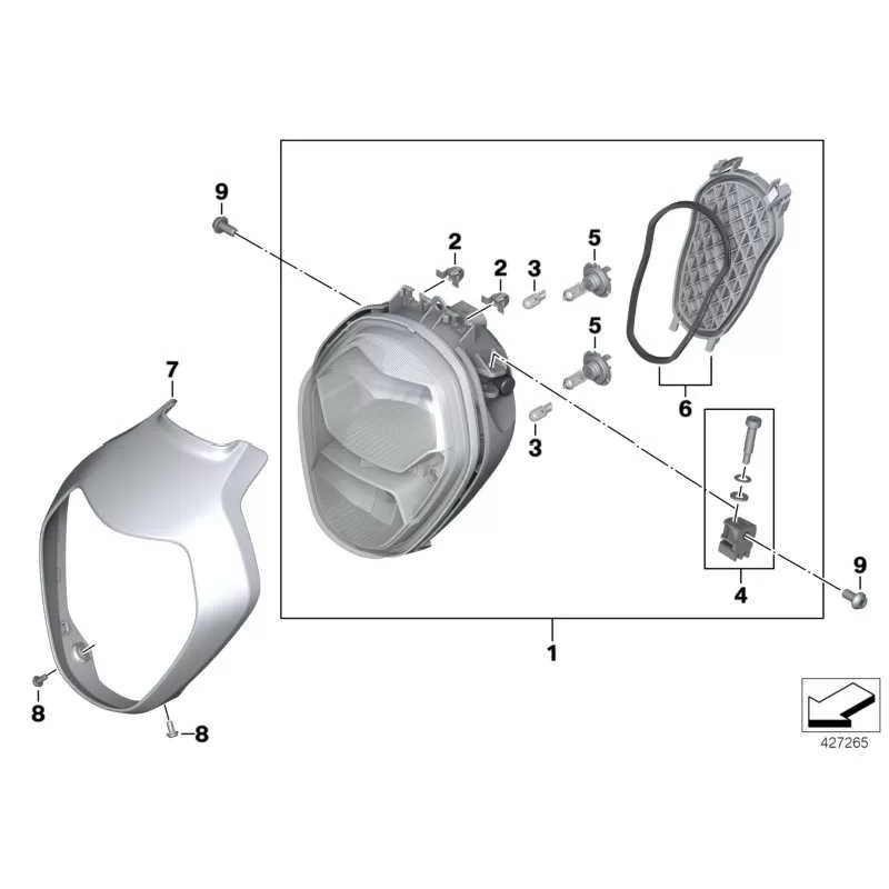 Genuine BMW Headlight (63128549260)