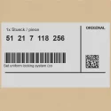 Genuine BMW 51217118256 - Set uniform locking system (code)