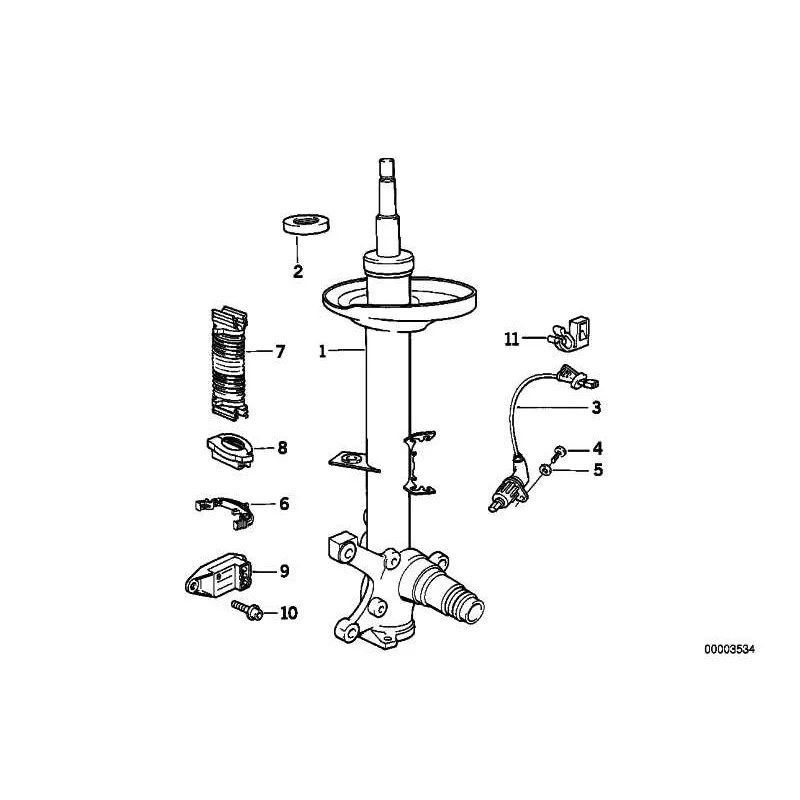 Original BMW Federbein vorn links (31311138551)
