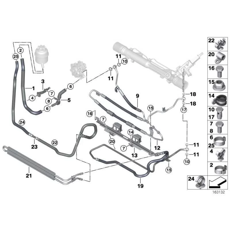Genuine BMW Return pipe (32412283897)