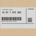 Genuine BMW Engine wiring harness, engine module (12517572392)