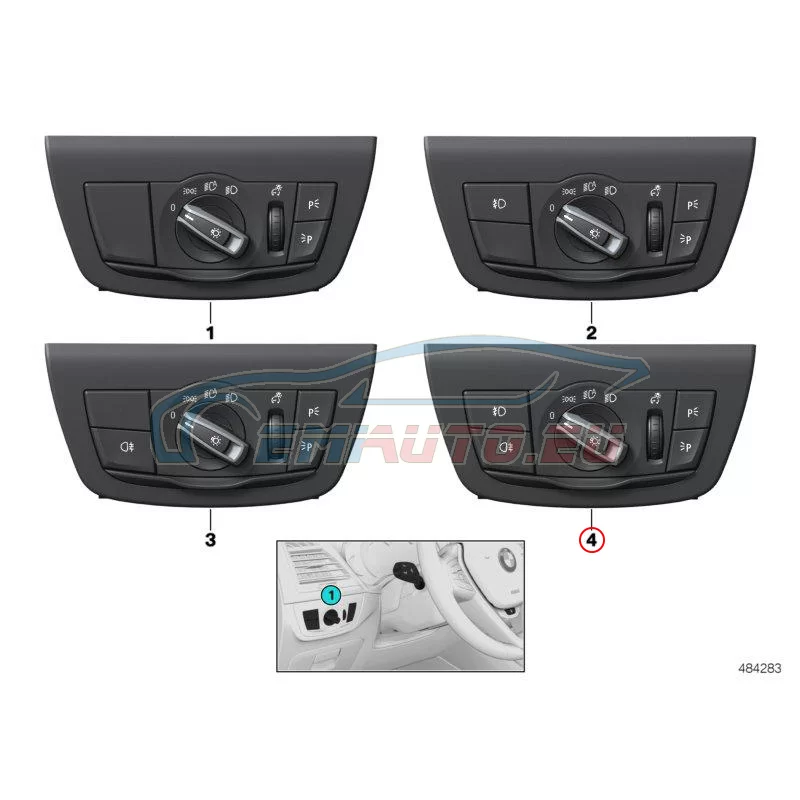 Genuine BMW Control element light (61319472966)