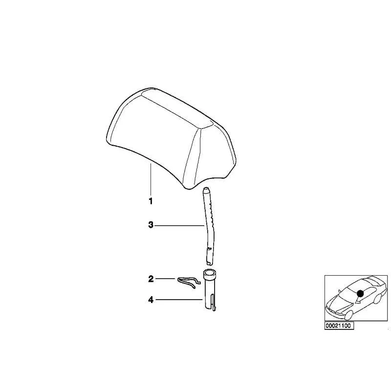 Original BMW Kopfstütze Leder (52207903013)