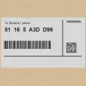 Genuine BMW 51165A3DD96
