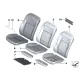 Genuine BMW Cover, basic backrest leather (52107230648)