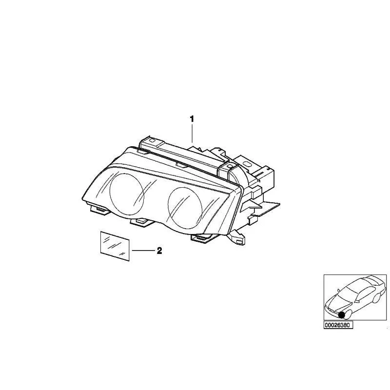 Genuine BMW Headlight left (63126906493)