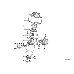 Genuine BMW DISTRIBUTOR CAP (12111289519)