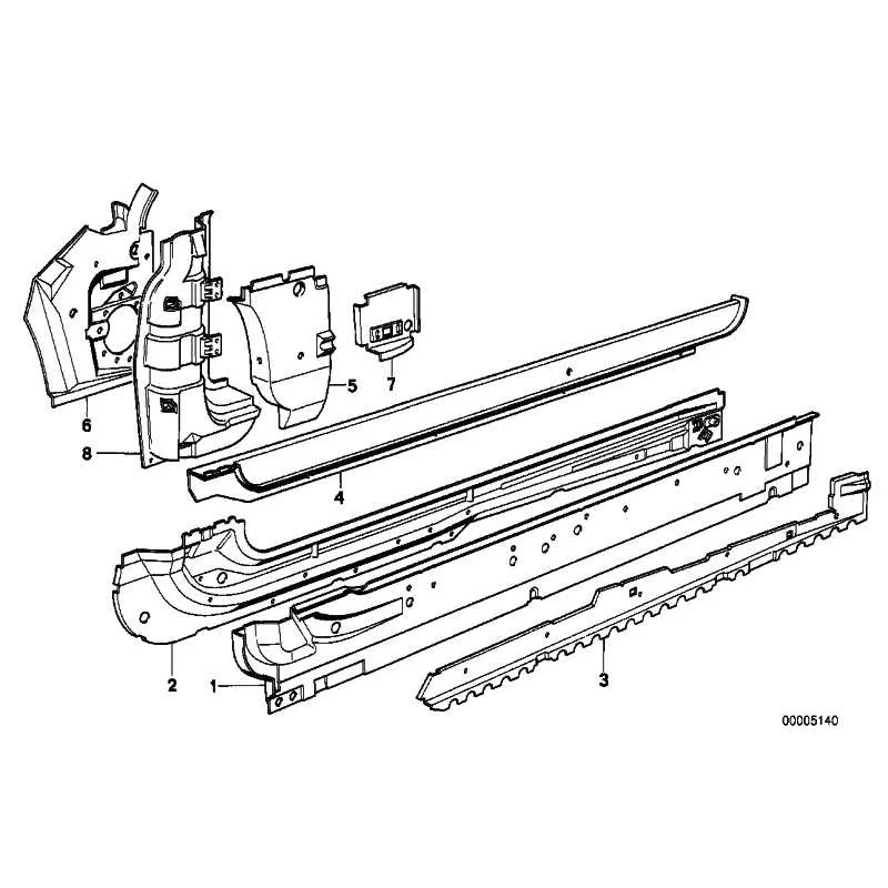 Genuine BMW COLUMN FRONT LEFT (41211945667)